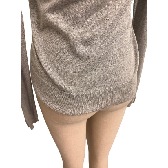 Vintage The Limited Silver Top V-Neck Sweater Small Gray Rayon/Nylon - Picture 6 of 12